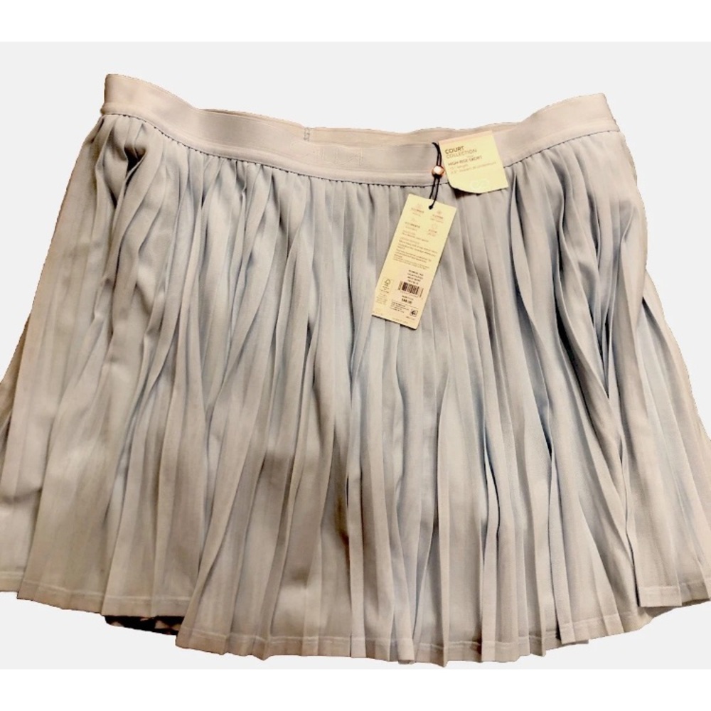 NWT Calia Skort Pleats Mesh High-Rise XXL Sea Blue Court Athletic Tennis $88 NEW